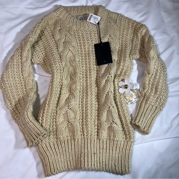 Urban Outfitters Sweaters - Urban Outfitters Cable ivory Knit Sweater